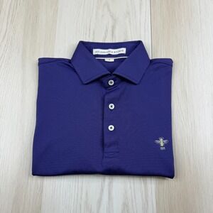 Holderness & Bourne Mens Navy Blue Bee Logo 1891 Tailored Fit Polo Shirt Size M